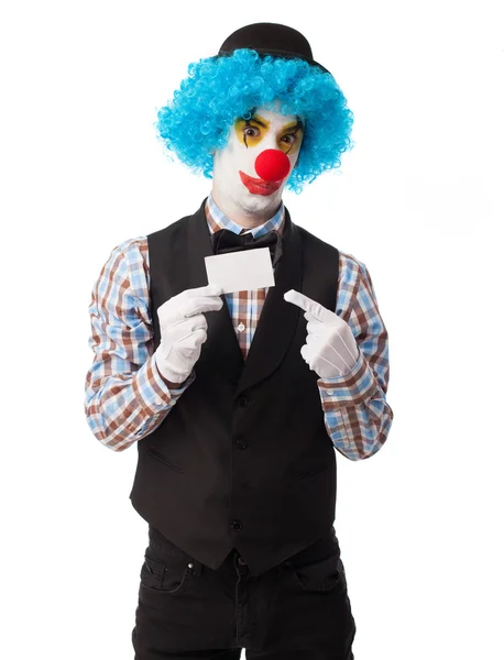 Portrait of a funny clown — Stock Photo, Image