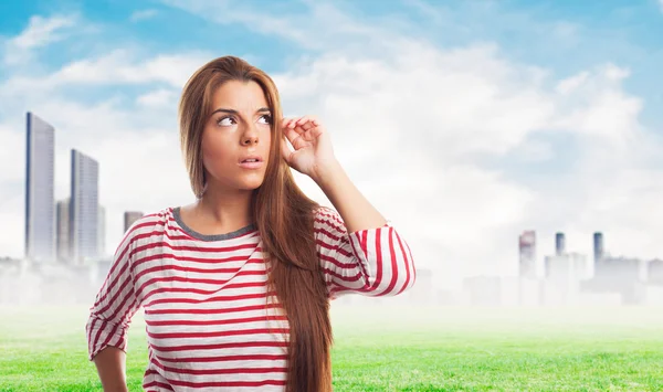 Estudiante teniendo una gran idea — Foto de Stock