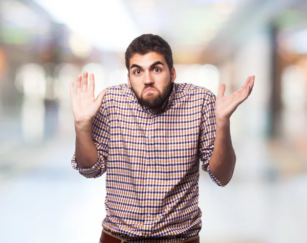 Man twijfelen over iets — Stockfoto