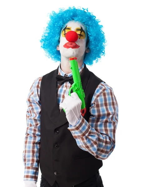 Clown scherzt über Selbstmord — Stockfoto