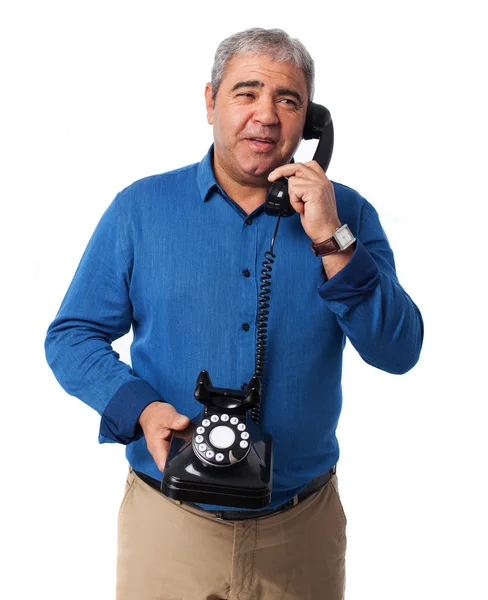 Homem falando por telefone — Fotografia de Stock