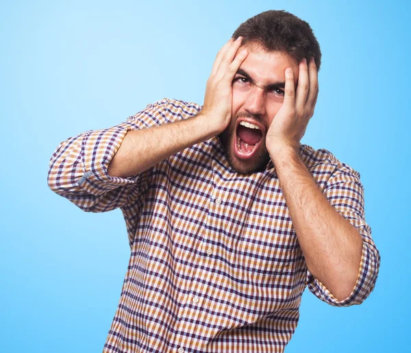 Portrait of  stressed man — Stock Photo, Image