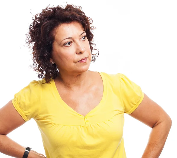 Mature woman frustrated and sad — Stock Photo, Image