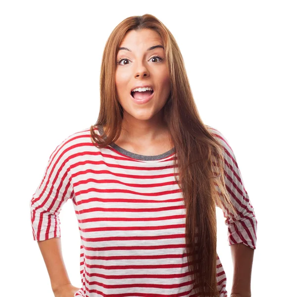 Surprised pretty young woman — Stock Photo, Image