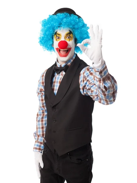 Portrait of a funny clown — Stock Photo, Image