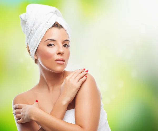 Young woman in a spa — Stock Photo, Image