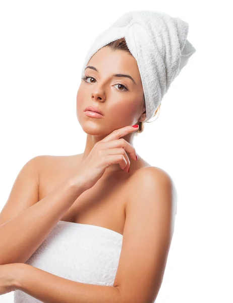 Woman preparing to take a bath — Stock Photo, Image