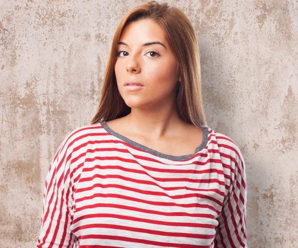 Young woman looking at front — Stock Photo, Image