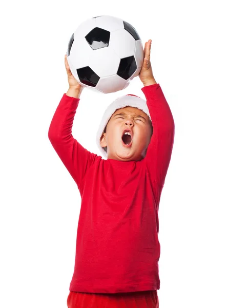 Ragazzo che gioca a calcio — Foto Stock