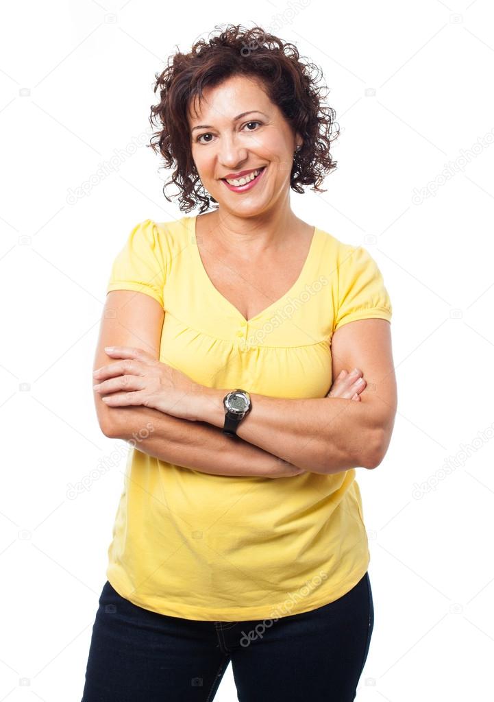 Woman standing with crossed arms