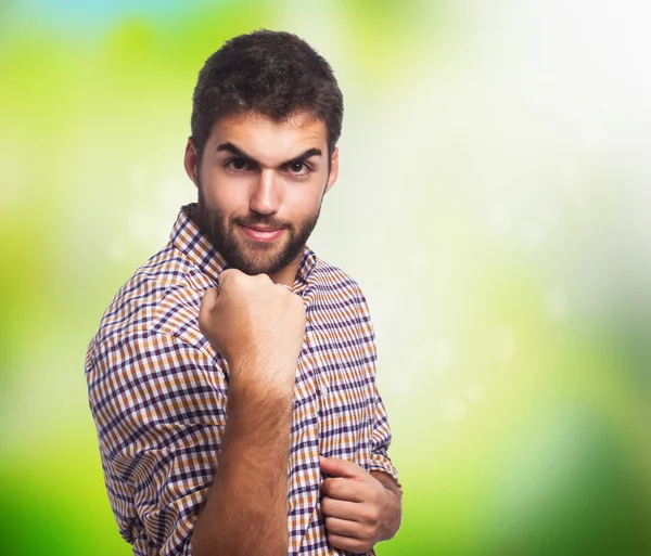 Yakışıklı bir adamın portresi.