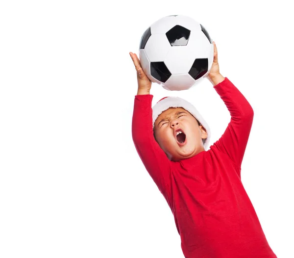 Ragazzo che gioca a calcio — Foto Stock