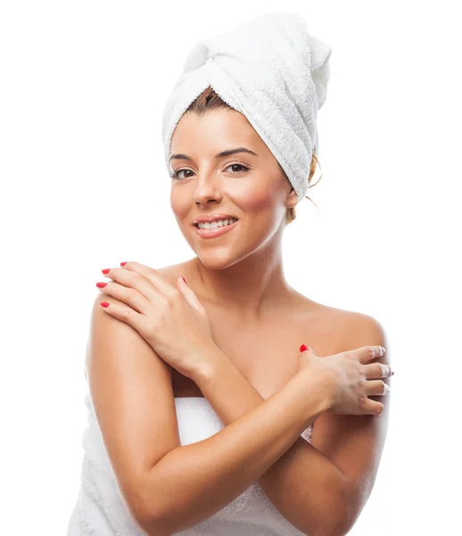 Cute woman after a bath — Stock Photo, Image