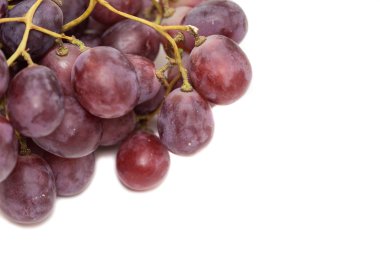 Black grapes isolated