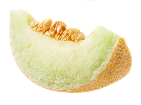 Plasterki melon na białym tle — Zdjęcie stockowe