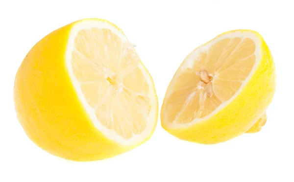 Zitronenscheiben isoliert — Stockfoto