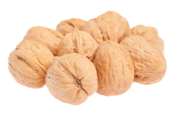 Heap of walnuts isolated — Stock Photo, Image