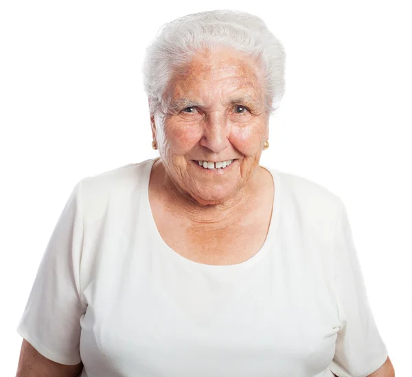 Adorable old woman face — Stock Photo, Image