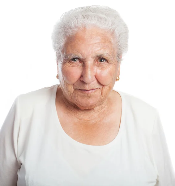 Entzückendes Gesicht einer alten Frau — Stockfoto