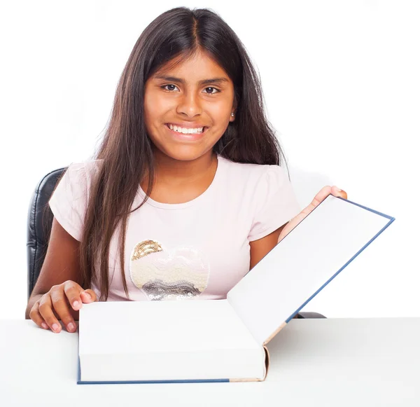 Girl reading  book — Stock Photo, Image