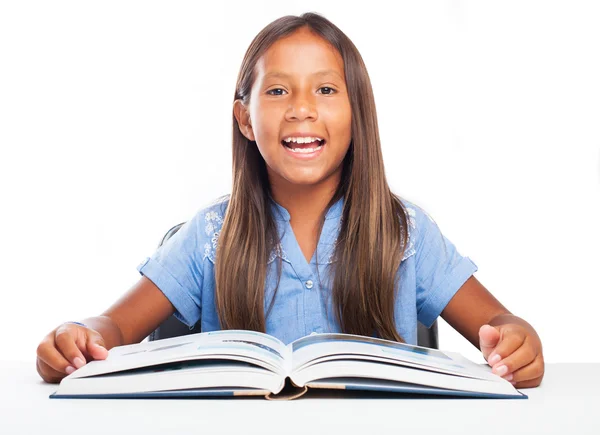 Girl reading  book — Stock Photo, Image