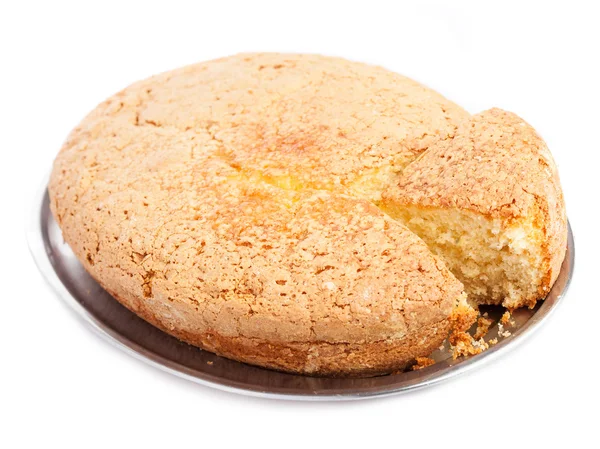 Sponge cake isolated — Stock Photo, Image