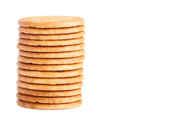 Tower from biscuits isolated — Stock Photo, Image