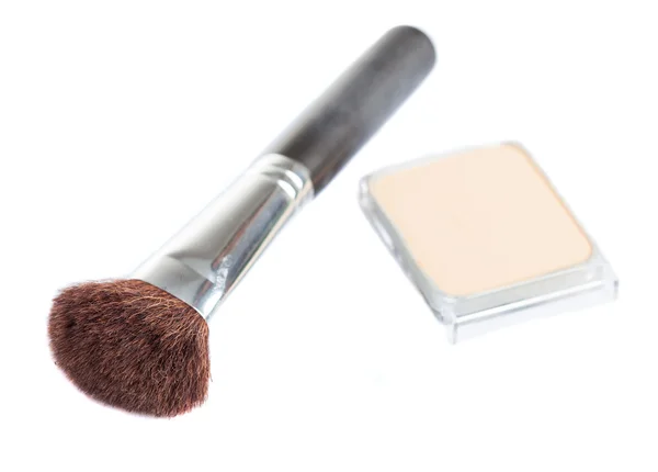 Brush and paint on a white — Stock Photo, Image