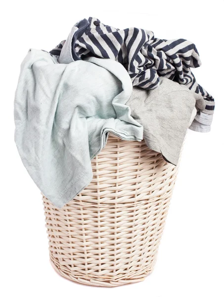 Dirty clothes in  basket — Stock Photo, Image