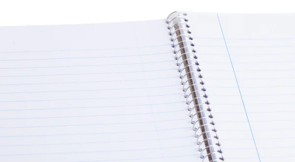 Open white notebook — Stock Photo, Image