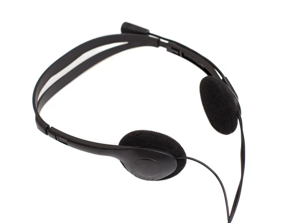 Black headset isolated — Stock Photo, Image