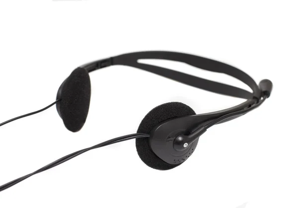 Schwarzes Headset isoliert — Stockfoto