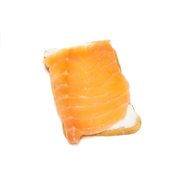 Pane tostato al salmone — Foto Stock