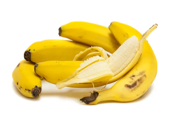 Banán halom elszigetelt — Stock Fotó