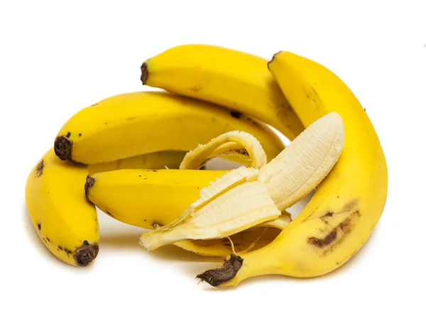 Banán halom elszigetelt — Stock Fotó