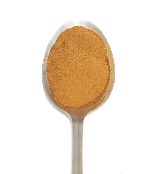 Cinnamon spice på sked — Stockfoto