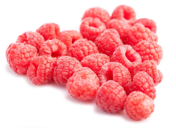 Raspberries heart isolated — Stock Photo, Image