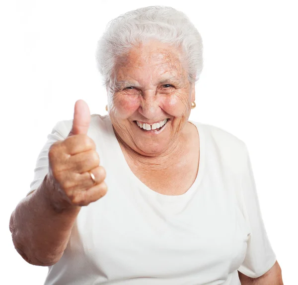 Woman with thumb up Stock Picture