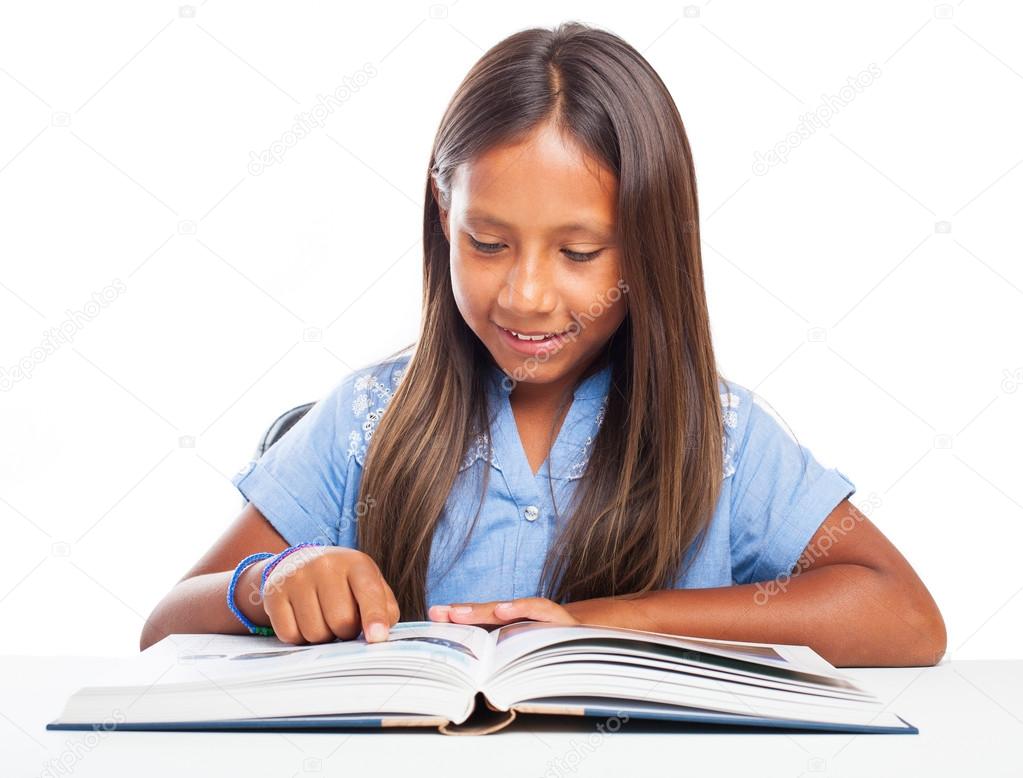 Girl reading  book