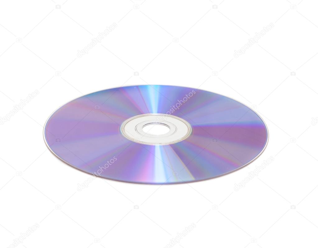 Cd isolated over white