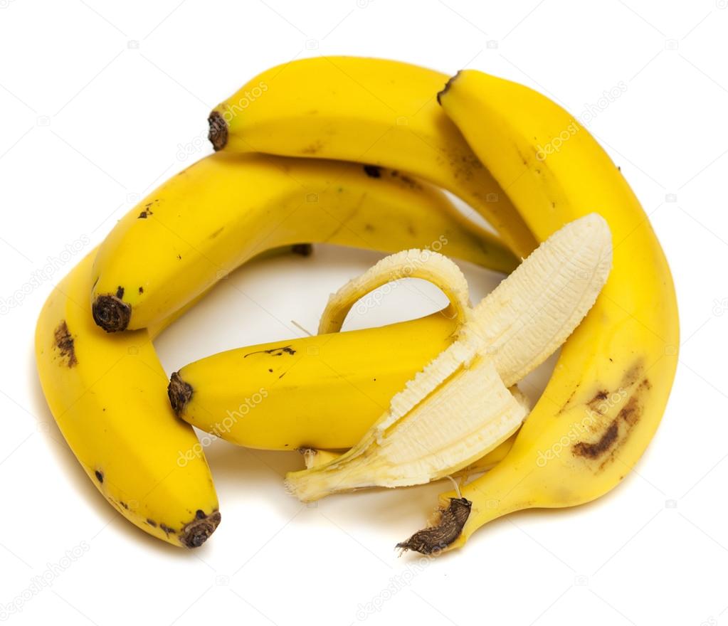 Bananas pile isolated