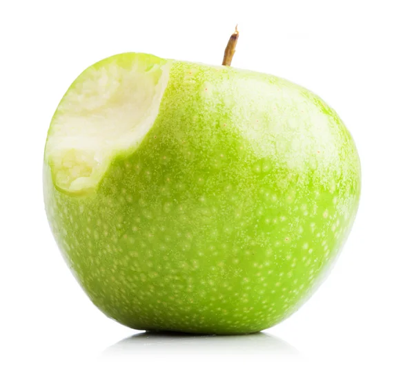 Bitten green apple — Stock Photo, Image