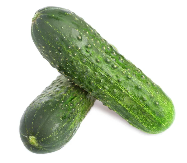 Two cucumbers on white — Stock Photo, Image