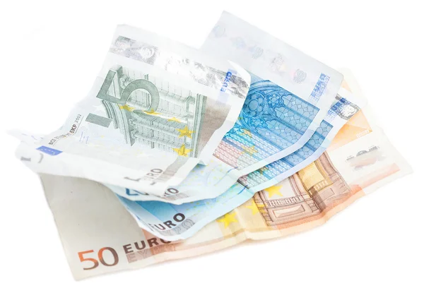 Euro bills isolated — Stock Photo, Image