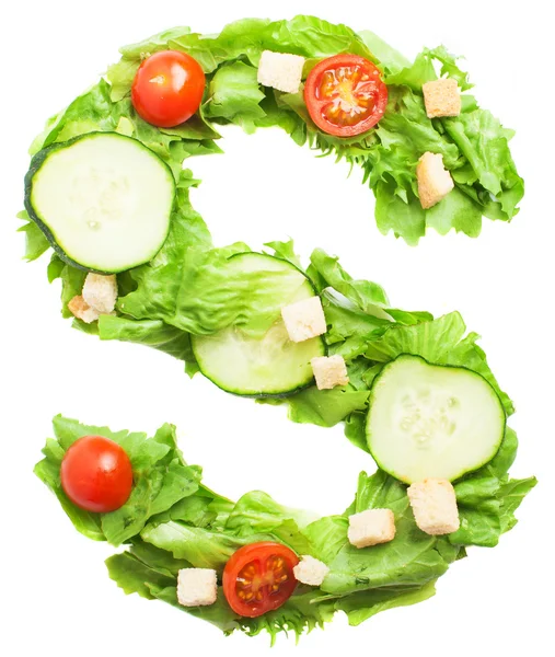 M letter made from salad — Stock Photo © AsierRomeroCarballo 67010615