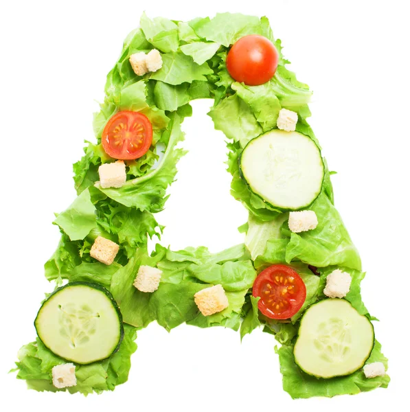 A letter made from salad — Stock Photo, Image