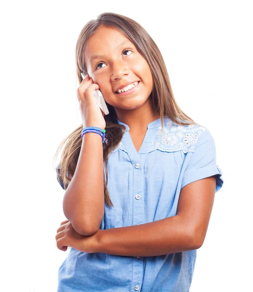 Girl using smartphone — Stock Photo, Image