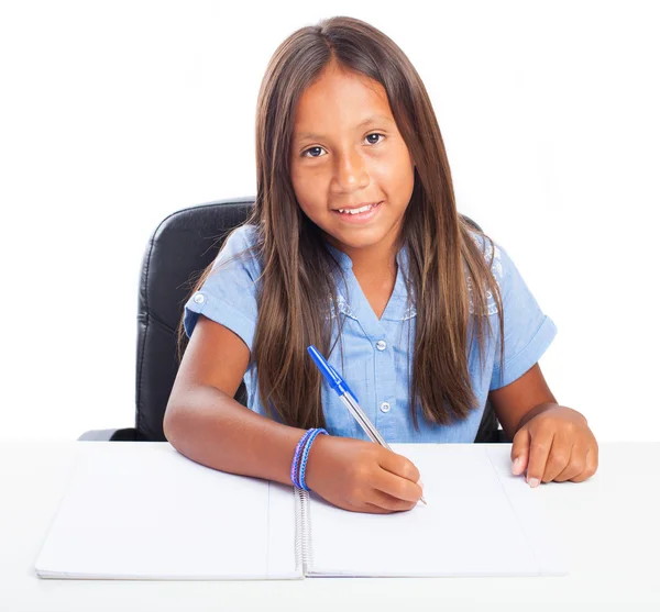 Girl doing homework — Stock Photo, Image