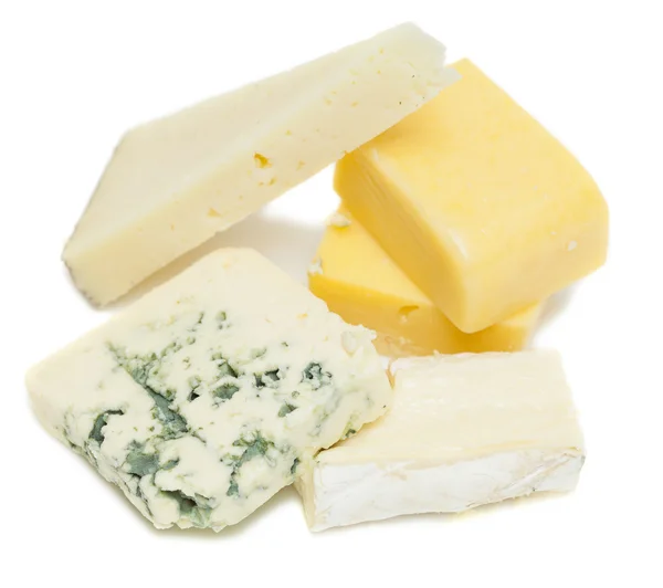 İzole peynir çeşitleri — Stok fotoğraf