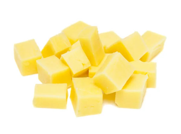 Small cheese dices — Stock Photo, Image